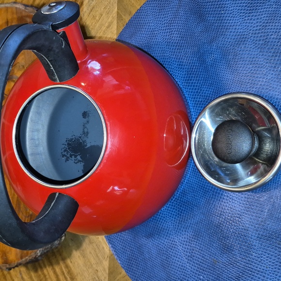 Copco Porcelain Enamel On Steel Tea Kettle Red (#TK-2) - Picture 10 of 15